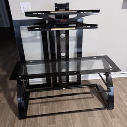 Glass Shelf With Tv Mount
