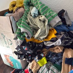 Box Of 12-24 Boys Month Old Clothing 