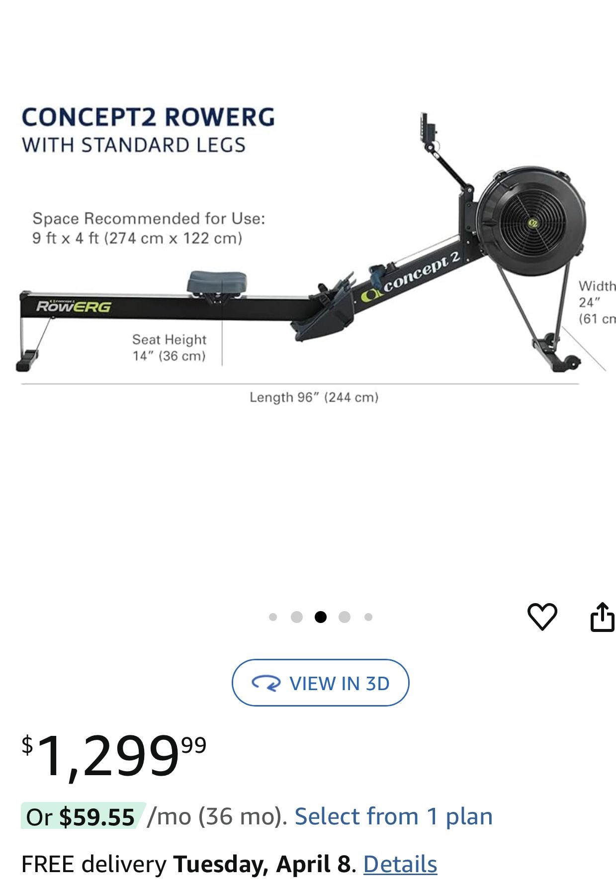 Concept2 RowErg Model D Indoor Rowing Machine