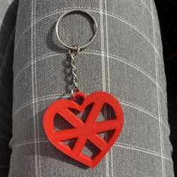 Red Heart Keychain / Backpack Valentine’s Day Accessory, New, Multiple Available 