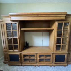 Solid Wood Entertainment Center 