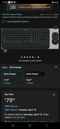 Logitech MK545 Advanced Wireless Keyboard and Mouse Combo

