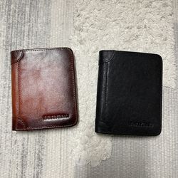 1pc Men’s Leather thin wallet leather