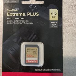 SanDisk Extreme Plus 512 GB Memory Card NEW in Package 