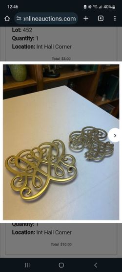 Vintage Brass Made in Virginia Trivets 2 Total

