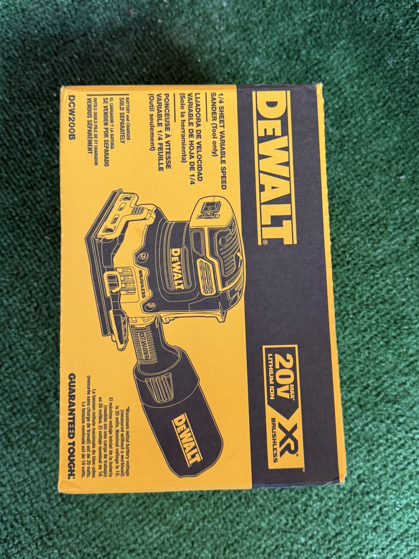 DEWALT 20V MAX XR Cordless Brushless 1/4 Sheet Variable Speed Sander (Tool Only Price is firm $90