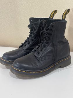 Dr. Martens Black Leather Lace-Up Boots