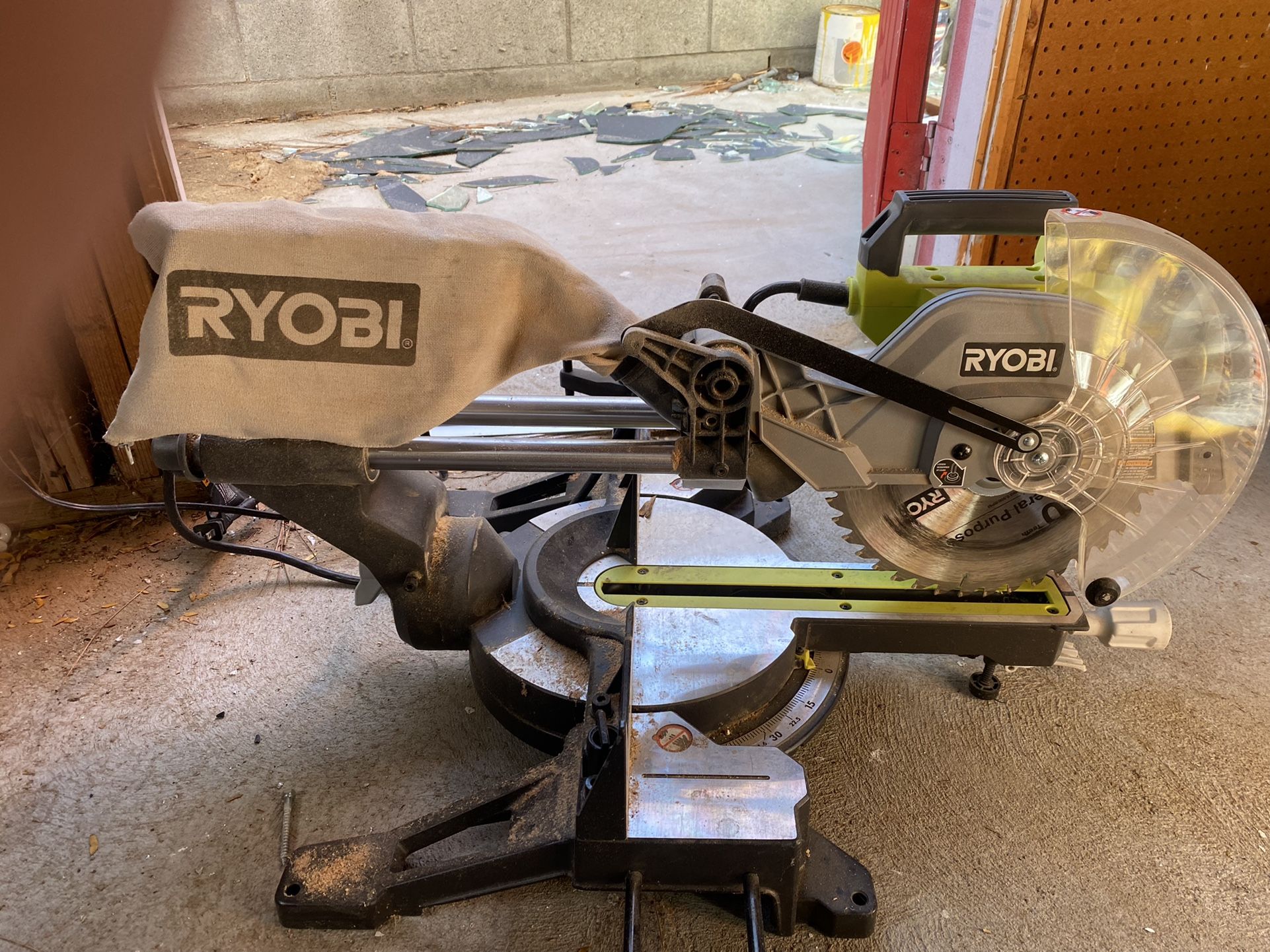 12 inch ryobi sliding miter saw deals