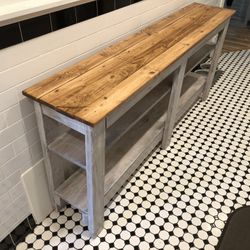 70” Farmhouse Wood Console