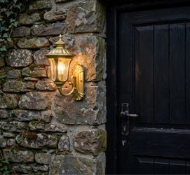 Traditional Gold Outdoor Wall lantern