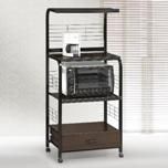 Brand new brown or white metal microwave cart
