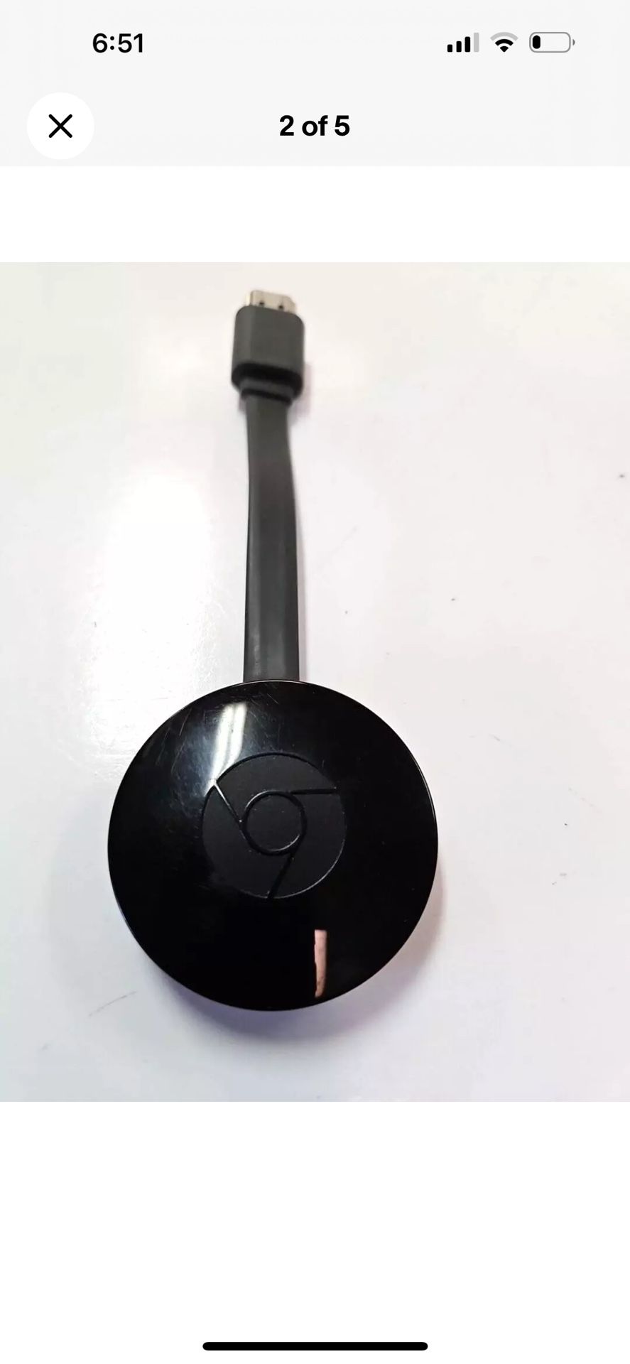 Google Chromecast (2nd gen) 1080p media streamer NC2-6A5