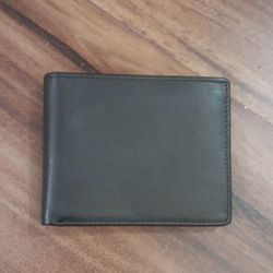 Men's Black Leather Bifold Wallet $12 OBO 