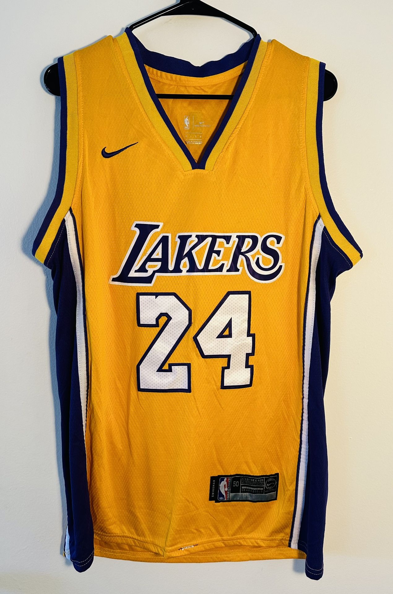 Yellow Kobe Bryant Nike Jersey 24 Nike Lakers Kobe Bryant #24 