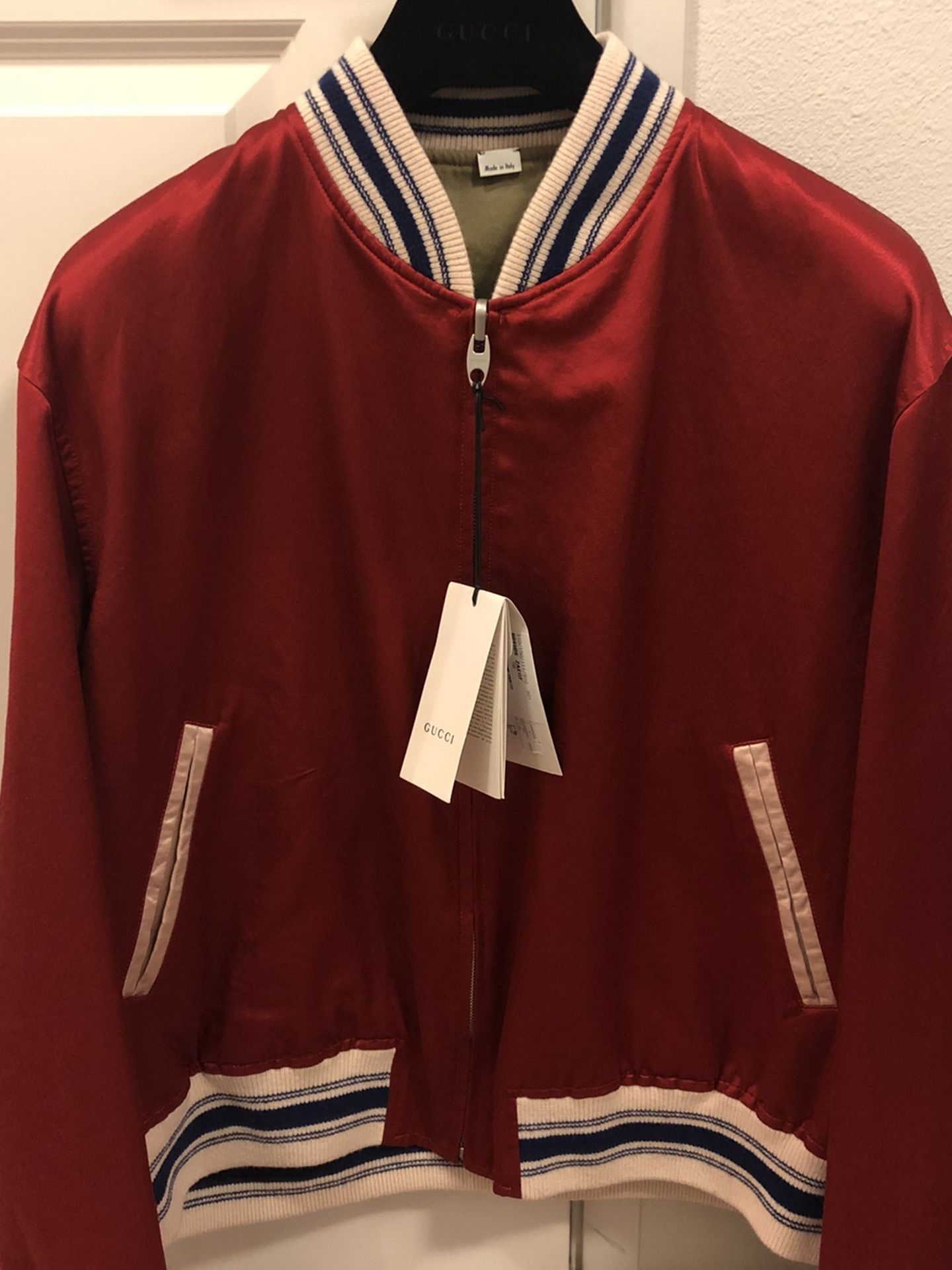 Gucci Mens Reversible Bomber Jacket