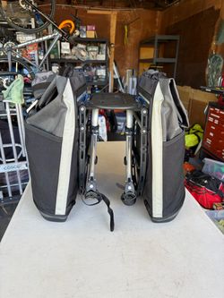 Bicycle Rear Rack Panniers Double Bag Set