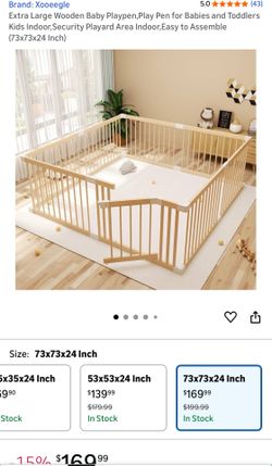 Wooden Baby Playpen