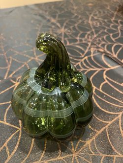 Hand blown pumpkin decor