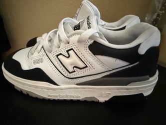 Kids New Balance 550 White Black Sneakers