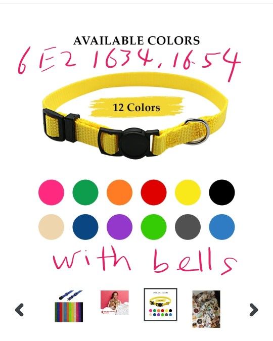 GAMUDA Cat Collars Breakaway - Super Soft Nylon Cat Collar 12 Pieces