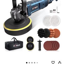 Buffer Polisher, 6 Inch/7 Inch 1600W Rotary Car Buffer Polisher Waxer, 7 Variable Speed 1000-3500 RPM, Detachable Handle for Car, Boat Sanding, Polish