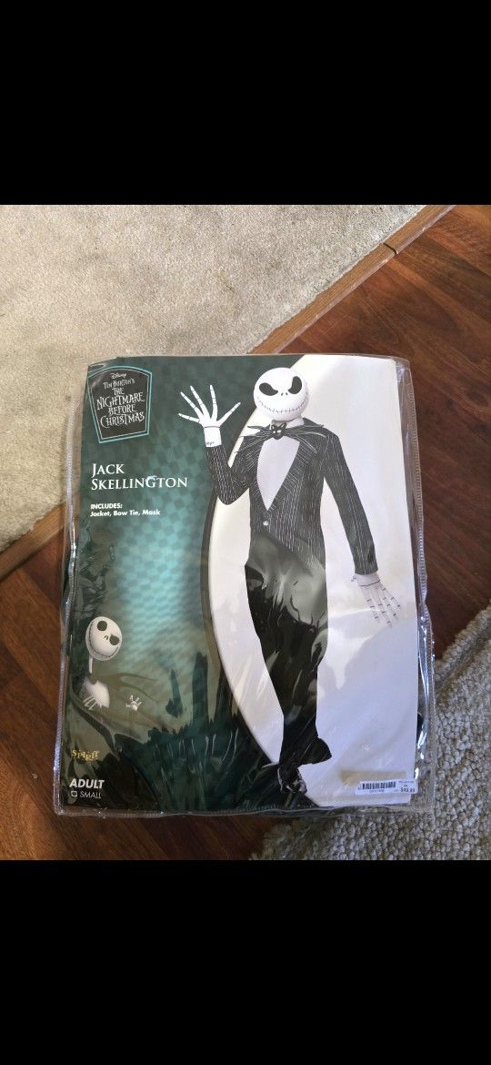 JACK SKELLINGTON COSTUME ADULT SMALL