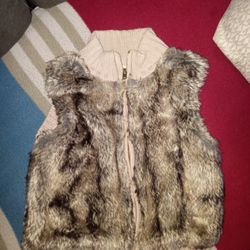 Little Girls Furry Vest