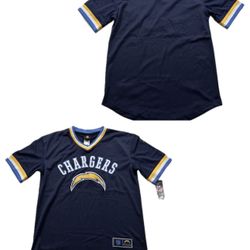 Los Angeles Chargers Embroidered Baseball Jersey Boys Youth XL 18-20 New $50MSRP