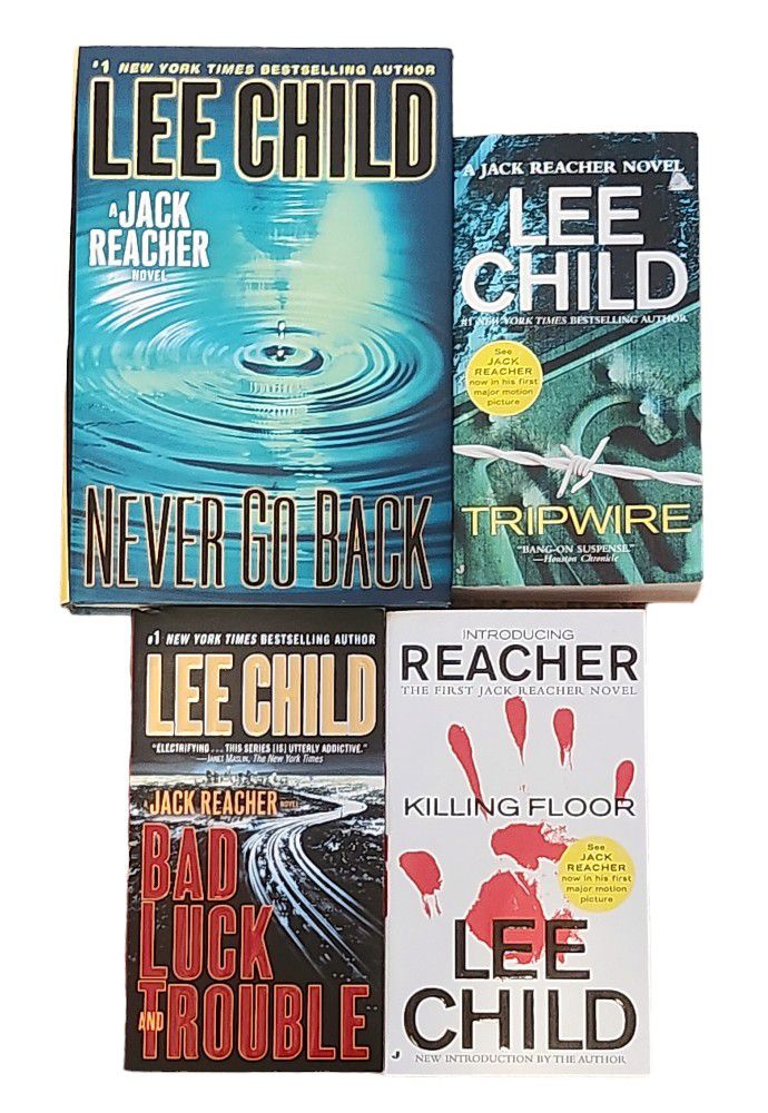 Lee Child JACK REACHER Novels Lot of 4 Books