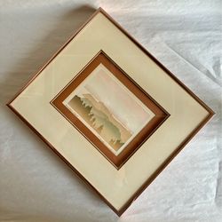 Vintage Framed and Signed “Sunday Night” Print by Peter Markgraf