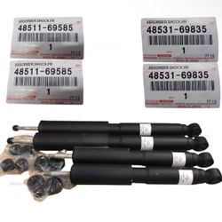 #2881 98-07 TOYOTA LAND CRUISER FRONT & REAR Shock Absorbers SET OF 4 OEM NEW