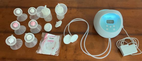 Spectra electric breast pump & accessories in NEW organic cotton tote