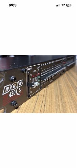 DOD SR430QX Dual Channel 15-Band Rackmount Graphic Audio Equalizer & Power Cable