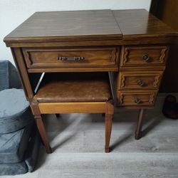 Vintage Kenmore Sewing Machine and Table With Stool antique 