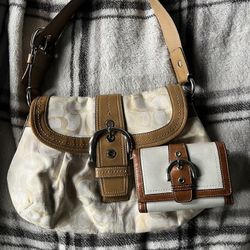 Vintage Coach Purse And Wallet 