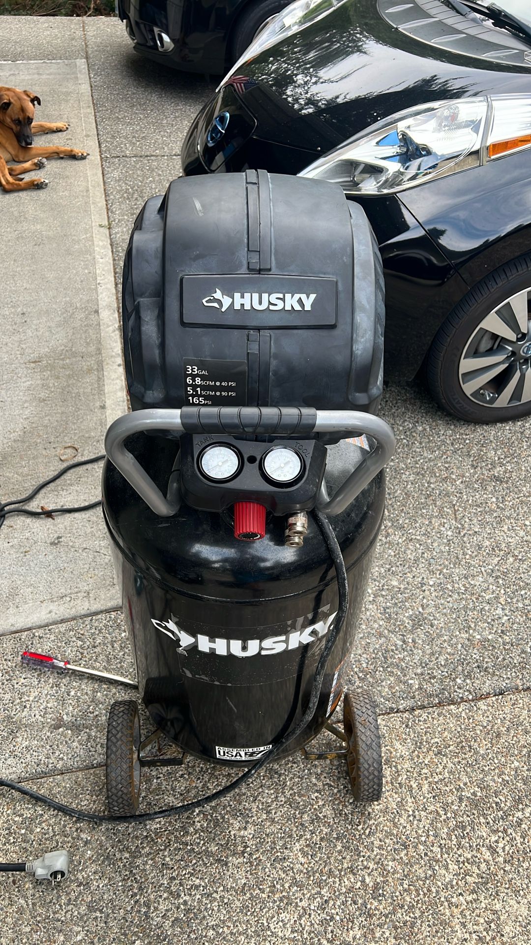 Husky 33gal 165 Psi 1.7 HP Air Compressor