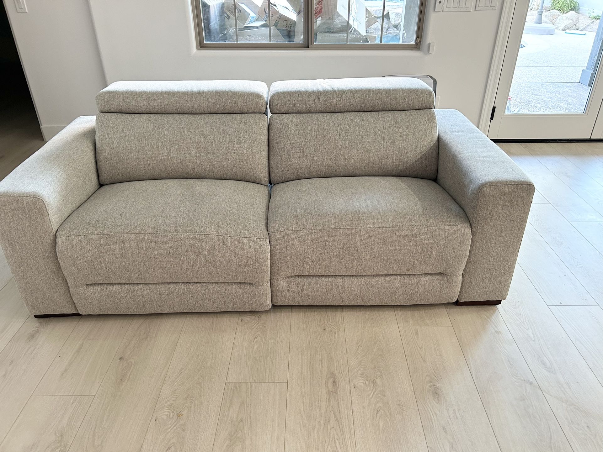 Macy’s Nevio 2-Pc. Fabric Power Sectional with 2 Power Motion Chairs