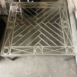 Industrial Chic Glass and Metal coffee table West Elm RH