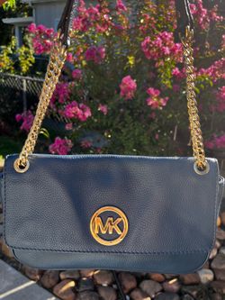 Michael Kors Fulton Small Shoulder Chain Strap Flap Leather Bag