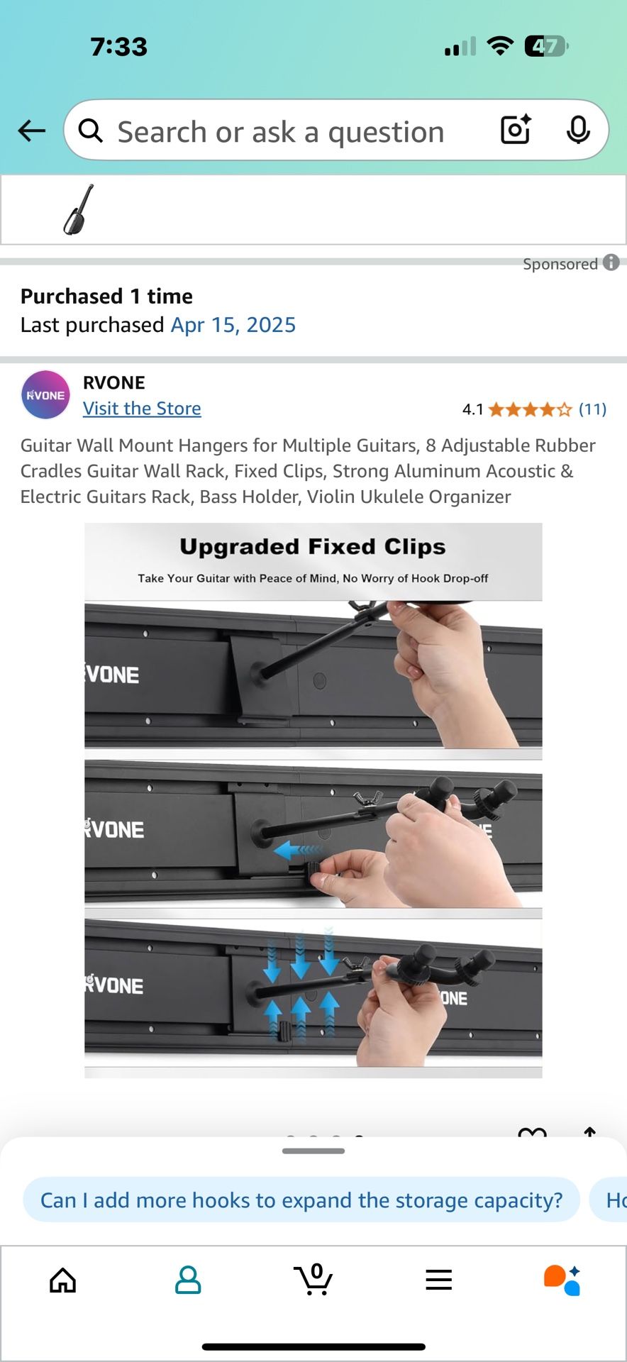 Guitar Wall Mount