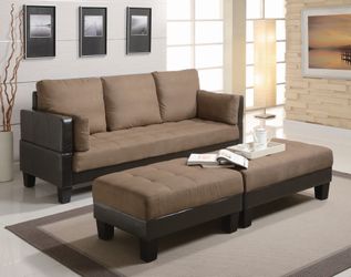 Sofa Bed with 2 Ottomans! Makes large Bed! Brand New! Lowest Prices!