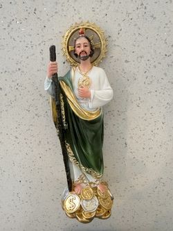 8inch Coin Base St. Jude Thaddeus Jude The Apostle Resin Religious Figure San Judas Tadeo Base De Monedas