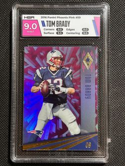 2016 Panini Phoenix Pink Refractor Tom Brady #59 HGA 9++ Quad Mint Patriots