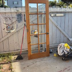 10 Square Window Door Wooden