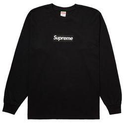 Supreme black box logo long sleeve size medium brand new