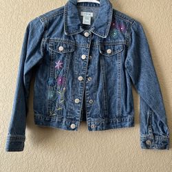 Girls Embroidered Denim Jacket 