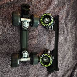 Rio Roller , Nylon roller skate plates and wheels.