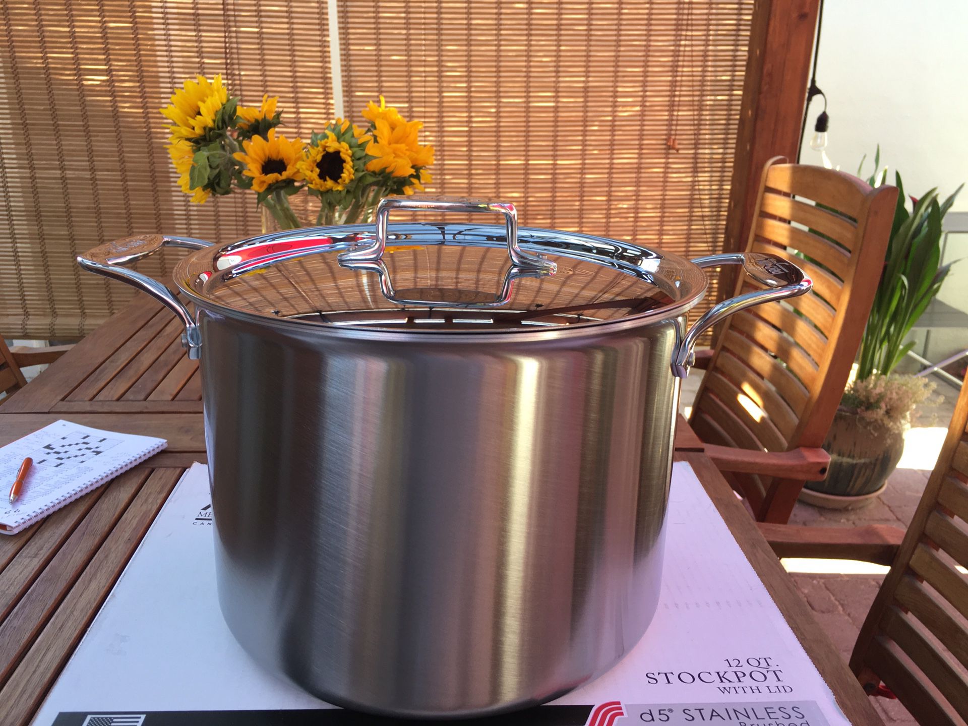 All Clad d5 12 quart stockpot brushed stainless and brand new