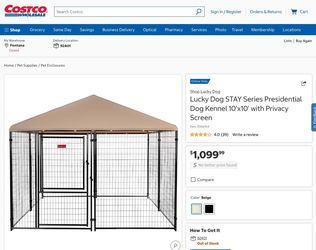 Save $275+ Tax off Retail - NEW, UNUSED - Lucky Dog Presidential 10’ x 10’ Dog Kennel