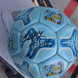 1980's Coventry City FC Soccer Ball With Signatures Of Famous Players 